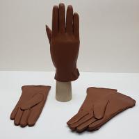 Перчатки женские кожаные коричневые(Упаковка 5 шт.)