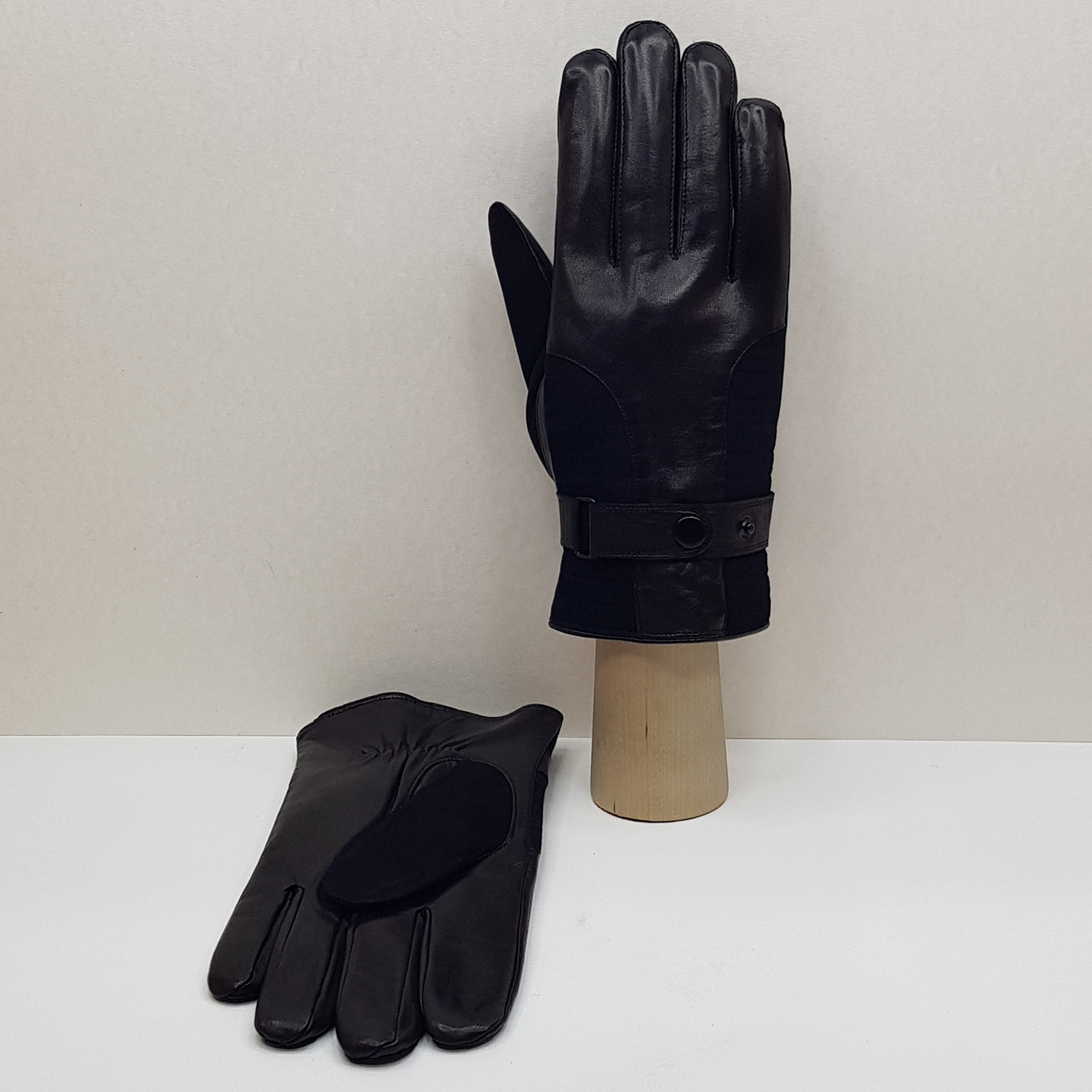 Мужские перчатки кожаные с меховой подкладкой №4 (Упаковка 5 шт.)