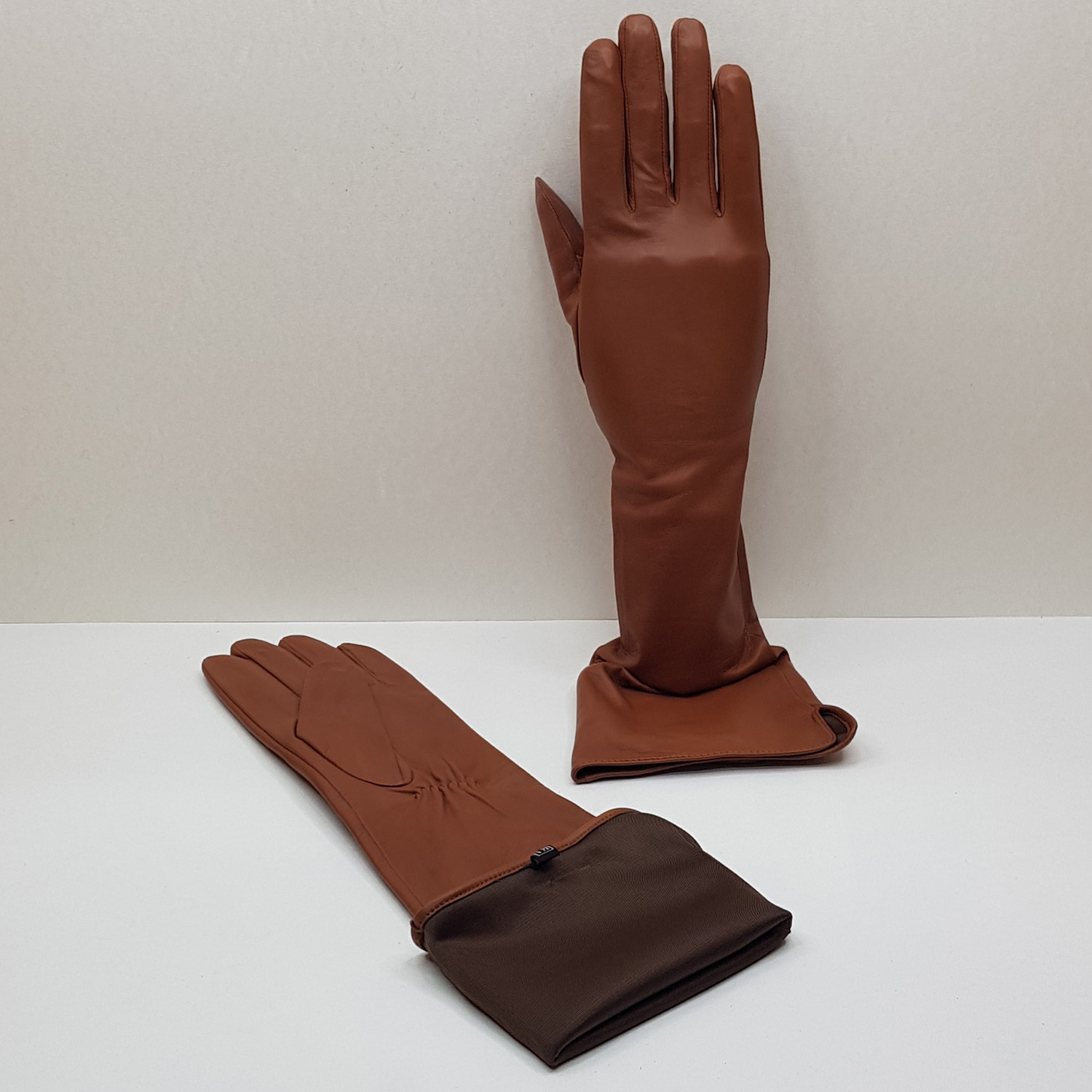Перчатки женские кожаные с рукавом 40 см №7 (Упаковка 5 шт.)